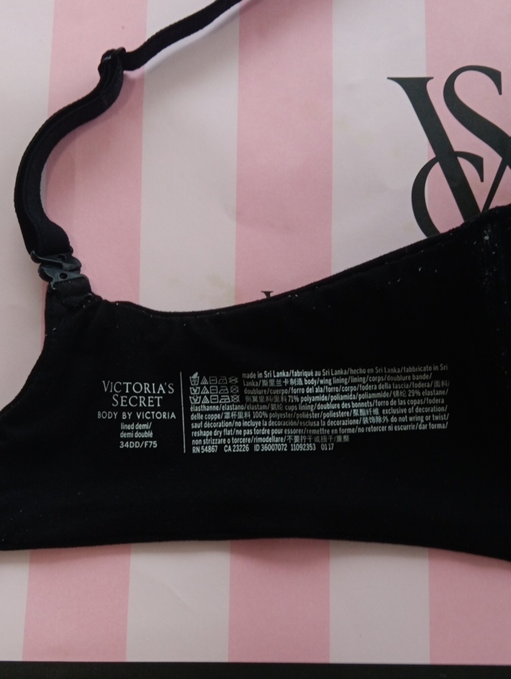 Victoria's Secret Body By Victoria Lined Demi/Demi Double Size 34DD - Picture 6 of 6